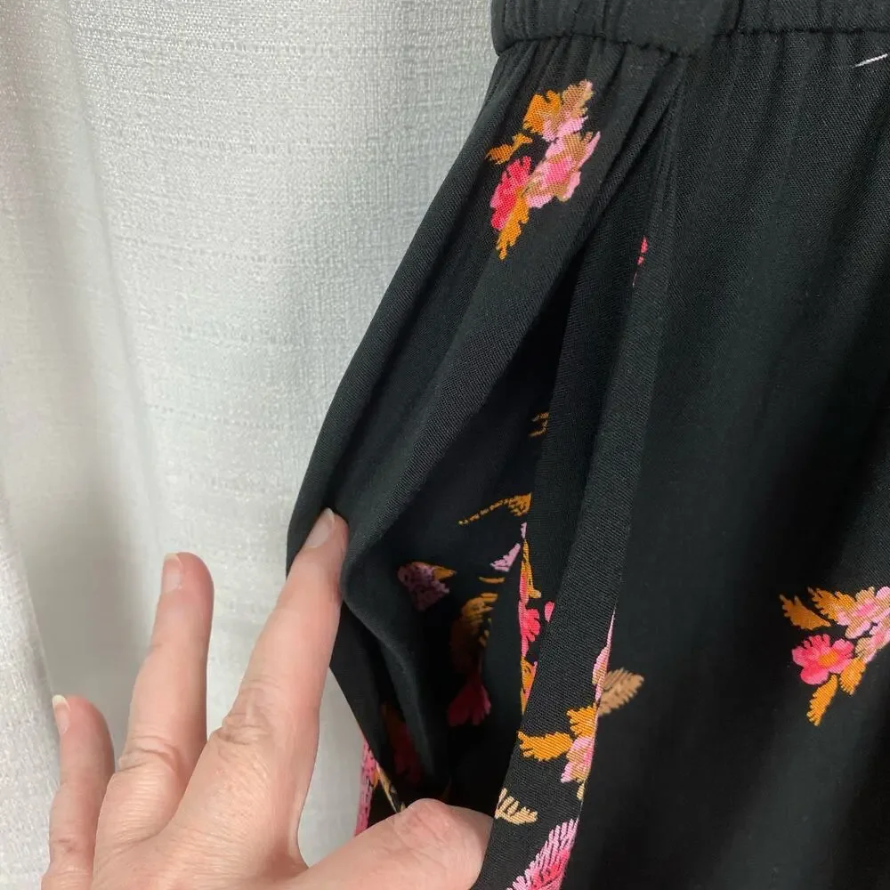 Torrid Black&Pink Floral Challis Mini Shirt Dress Sz.4 NWT - Picture 11 of 16